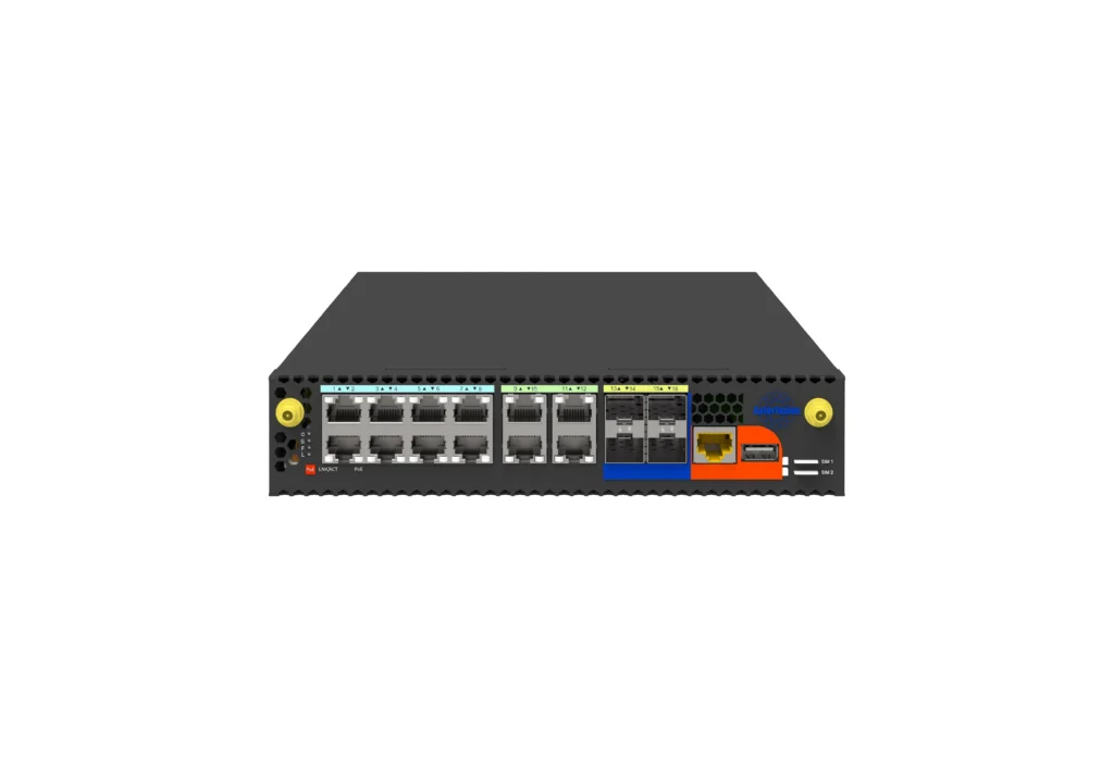 Full isometric view of Asterfusion open intelligent gateway powered by Marvell OCTEON 10 CN102 processor.