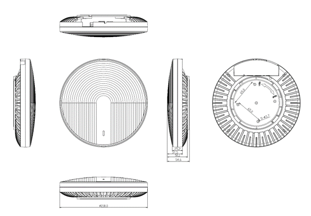 AP6050-indoor-wifi6e-access-point-dimension