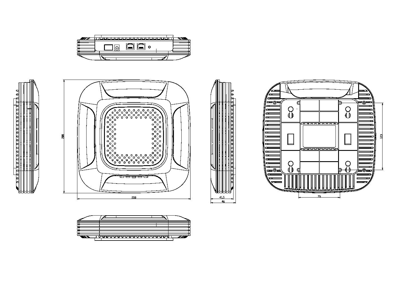AP7030-indoor-wifi7-access-point-dimension