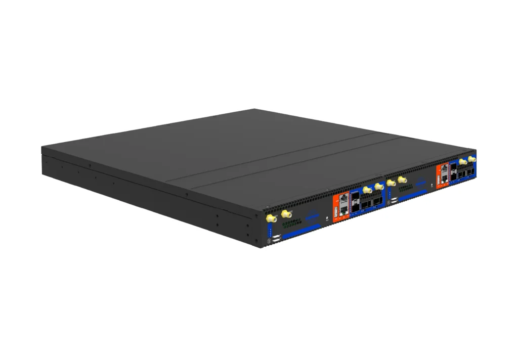 Side profile view showing the hardware chassis design of Asterfusion ET3616-4P4S for rack deployment.