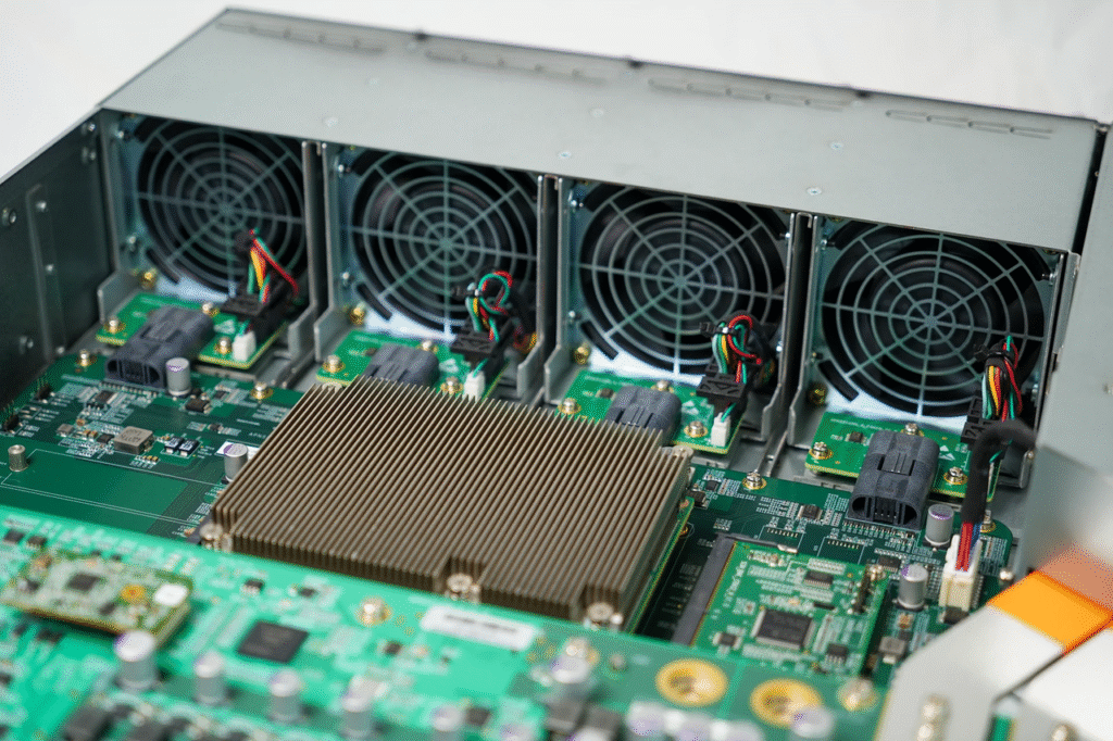 Four hot-swappable fan modules