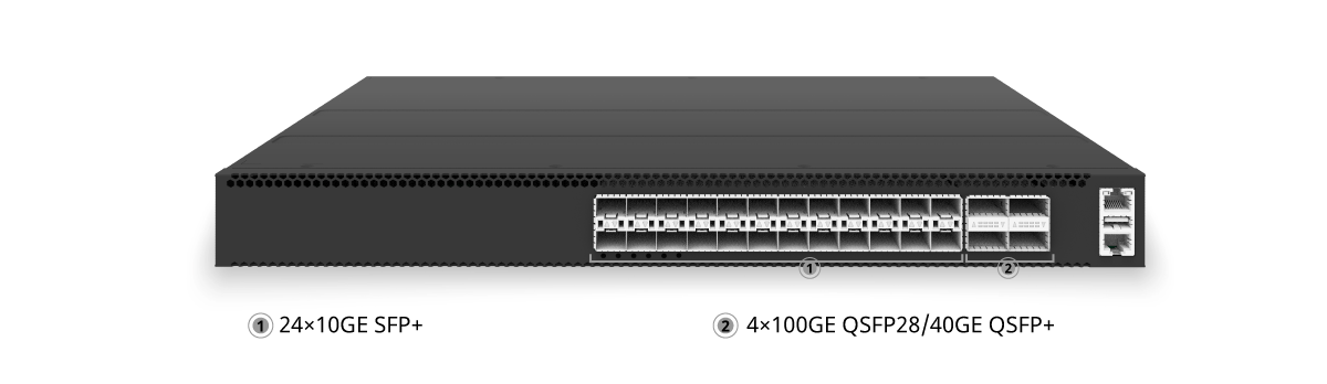 24x10G SFP+ Switch with 4x100G/40G QSFP28