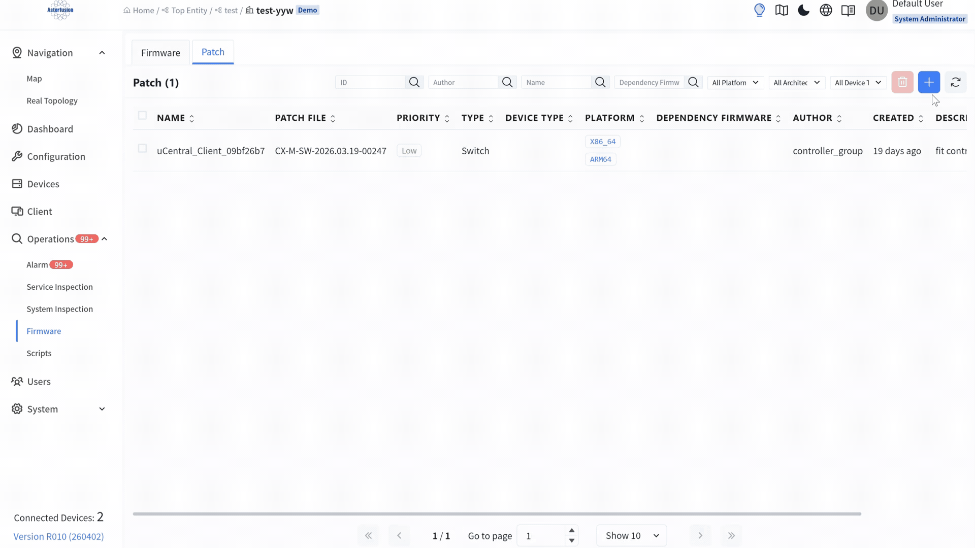 asteria-openwifi-controller-one-click-device-updates-firmware-upgrade-ui-demo