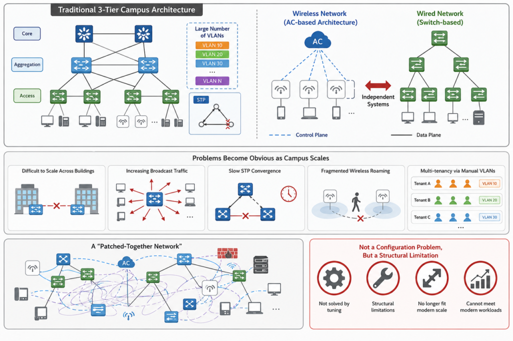 Problem with Traditional Campus Networks