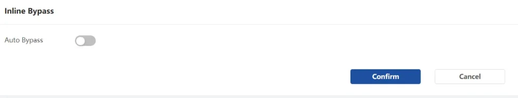 auto button to enable bypass mode